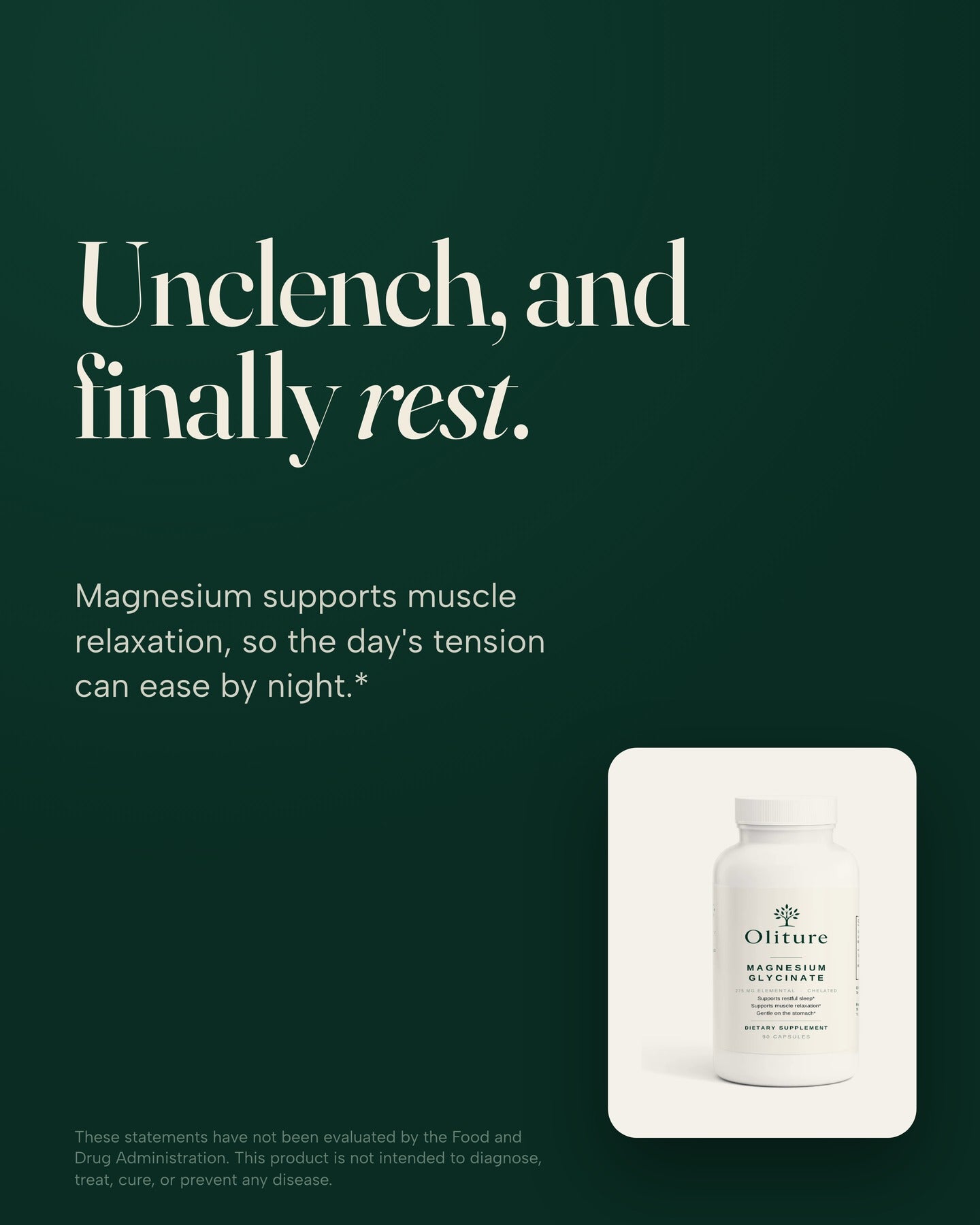 Unclench, and finally rest — magnesium supports muscle relaxation